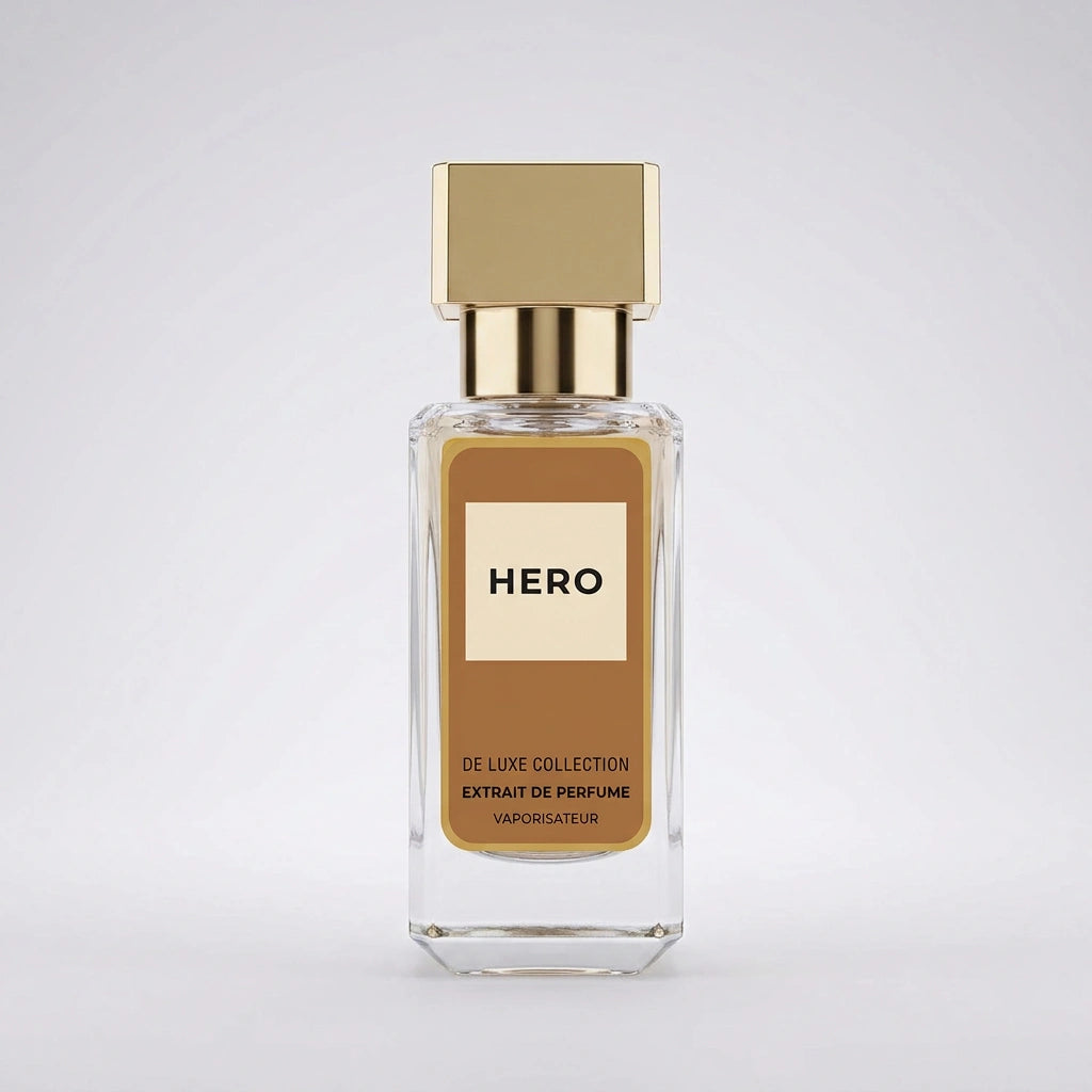 Hero Eau de Parfum tütsü ve amber aromatik notalar modern kalıcı koku